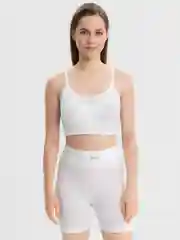 Белый комплект топ + велосипедки "Fashion"