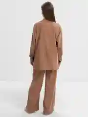Терракотовый костюм женский брючный, вельвет