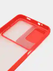 Красный защитный силиконовый чехол для смартфона Xiaomi Redmi, с затвором для камеры