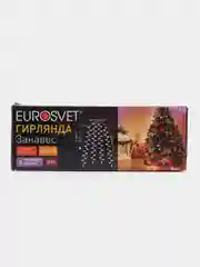 Разноцветный гирлянда - занавес, 0.45 х 1.5 м, длина кабеля 3 м, гирлянда для елки