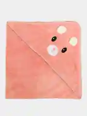 Коралловый меланж детское полотенце с капюшоном