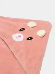 Коралловый меланж детское полотенце с капюшоном