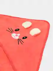 Кораллово-розовый детское полотенце с капюшоном