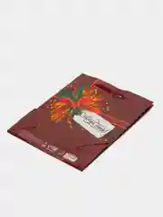 Бордовый набор подарочных пакетов для подарков на новый год "Сюрприз"