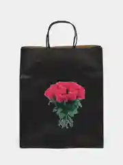 Рыжий подарочный пакет, крафтовый, бумажный, 28см 24 см 14 см