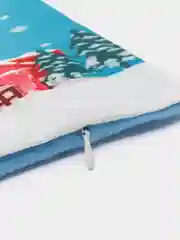 Голубой новогодняя наволочка со светодиодной подсветкой "Merry Christmas"
