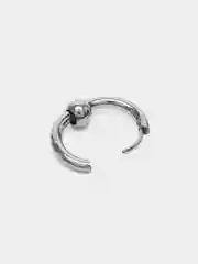 Серебряный сережка-кольцо из нержавеющей стали с крестом и черепом, мужская серьга, женская моно-серьга