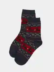 Багровый носки  следки  женские  короткие белые черные с принтом "Сердечки" набор 5 пар
