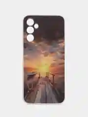 Рыжий чехол для Samsung Galaxy A14 / Самсунг Галакси А14, силиконовый, с рисунком