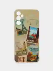 Хаки чехол для Samsung Galaxy A14 / Самсунг Галакси А14, силиконовый, с рисунком