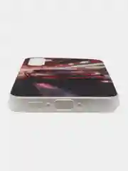 Бордовый чехол для Samsung Galaxy A34 / Самсунг Галакси А34, силиконовый, с рисунком