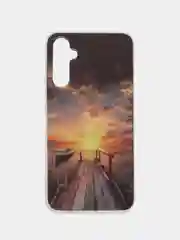 Рыжий чехол для Samsung Galaxy A34 / Самсунг Галакси А34, силиконовый, с рисунком