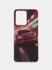 Бордовый чехол на Xiaomi Redmi Note 12 4G / Сяоми Редми Нот 12 4Г, силиконовый, с рисунком