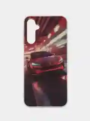 Бордовый чехол для Samsung Galaxy A24 / Самсунг Галакси А24, силиконовый, с рисунком