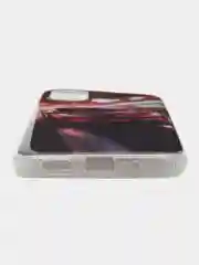Бордовый чехол для Xiaomi Redmi 12C (Сяоми Редми 12С), силиконовый, с рисунком