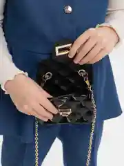 Фуксия сумка детская/ сумка для девочки/ мини сумка лаковая/ клатч