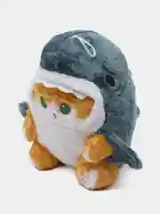 Морской мягкая игрушка "Кот Акула" 20 см, котенок обнимашка в костюме акулы, антистресс