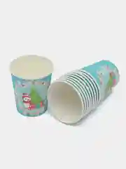Голубой стакан бумажный "Новый год", 0,2 л