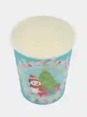 Голубой стакан бумажный "Новый год", 0,2 л