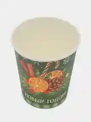 Лесной зеленый стакан бумажный "Новый год", 0,2 л