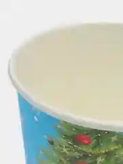 Светло-синий стакан бумажный "Новый год", 0,2 л