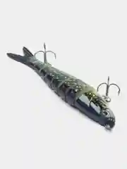 Коричневый воблер 8 секционный, сегментный, 3D (13,5 см, 25 г)