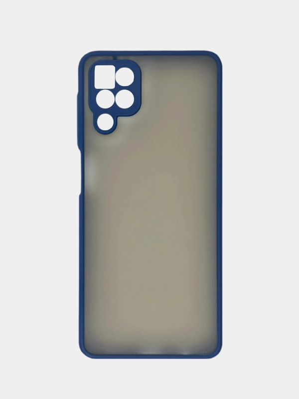 Чехол на Samsung Galaxy (Галакси) A12, M12, пластиковый, матовый, с цветными кнопками