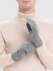 Серый перчатки мужские теплые