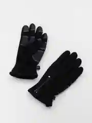 Осенне-зимние универсальные флисовые теплые перчатки c touch screen на молнии, L, XL, XXL