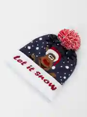 Индиго шапка-бини новогодняя Cristam Hat, со светодиодной подсветкой