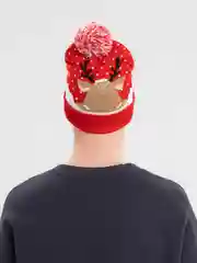 Красный шапка-бини новогодняя Cristam Hat, со светодиодной подсветкой