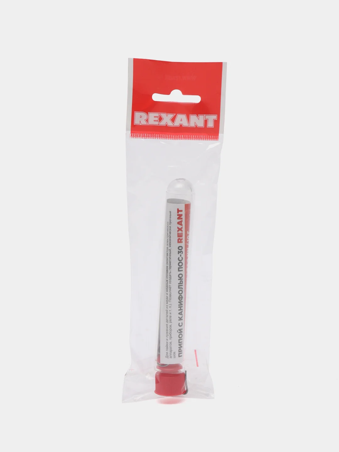 Припой с канифолью ПОС-30 REXANT, 10 г, 1,0 мм, олово 30%, свинец 70%, колба