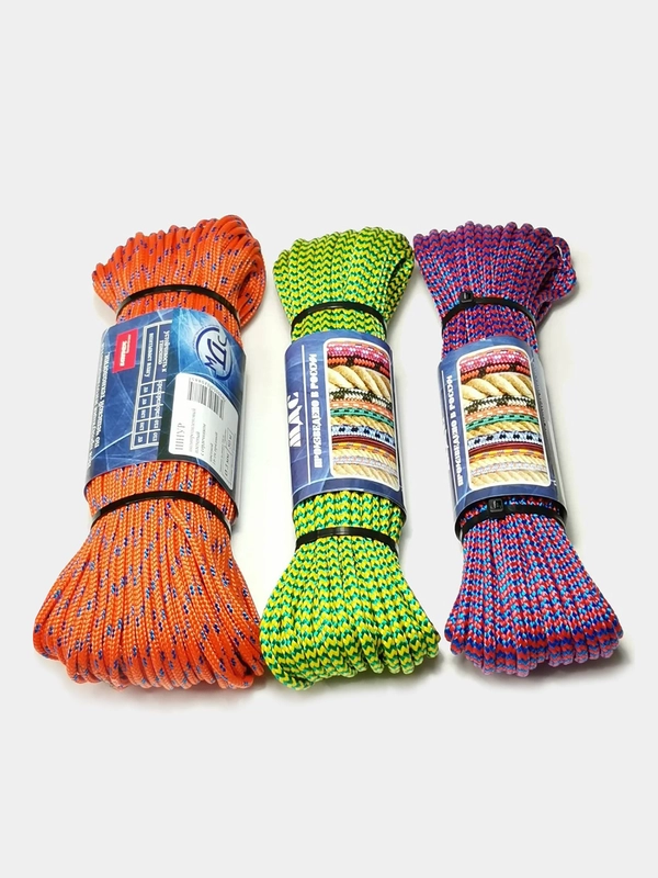 Шнур с сердечником, 16-прядный, (3, 4, 5 мм, 20, 30, 50 м)
