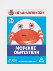Голубой обучающие карточки "Изучаем английский", 12 тем, 3+
