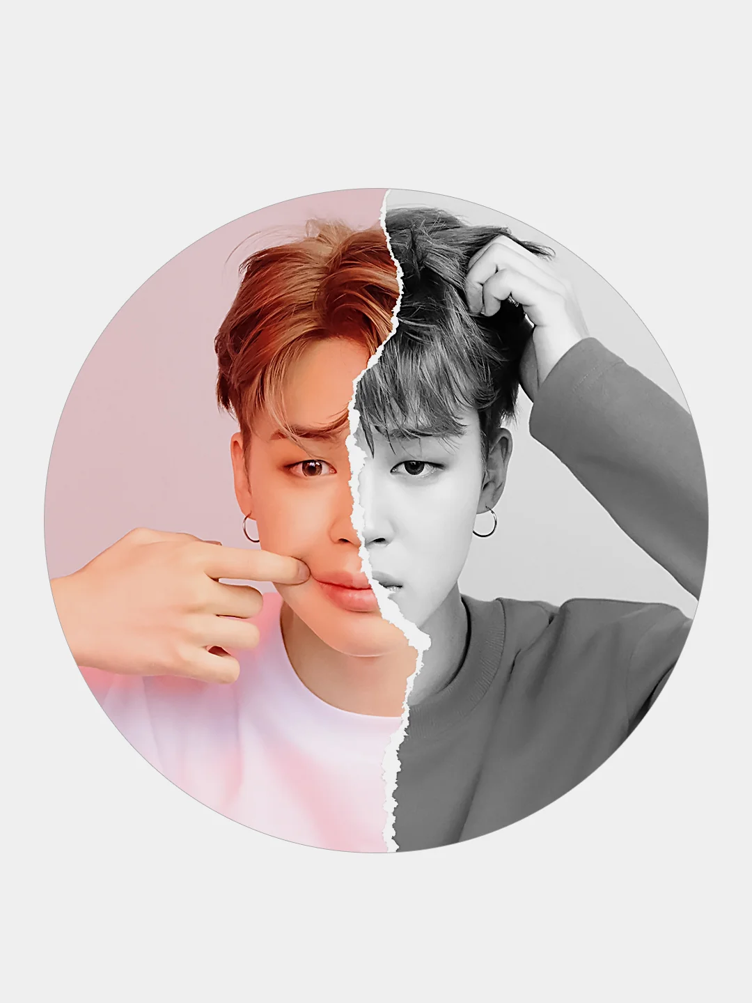 Бежевый меланж значки BTS K-pop, БТС