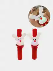 Черный браслеты новогодние светящиеся с батарейками, 2 шт