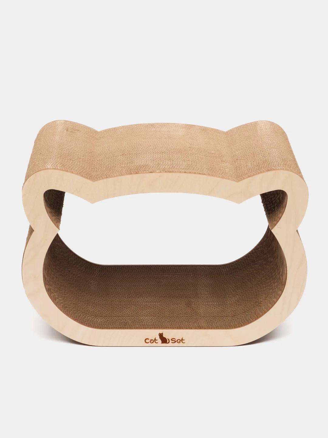 Cat Set "Когтеточка - лежанка Koty XL WOOD", 45*23*31см, Когтеточка для кошек из картона