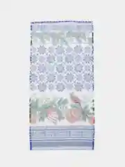 Тёмно-бирюзовый полотенце кухонное из рогожки "Новый год"