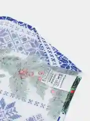 Тёмно-бирюзовый полотенце кухонное из рогожки "Новый год"