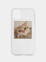 Чехол для iPhone (Айфон) 7,8,SE 2020, 11, 12, 13, 14,с рисунком котенка