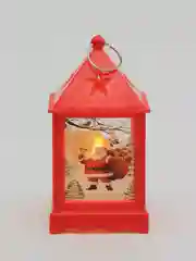 Красный новогодний фонарик, светодиодный