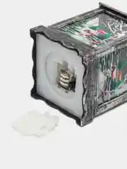 Серебряный новогодний фонарик, светодиодный