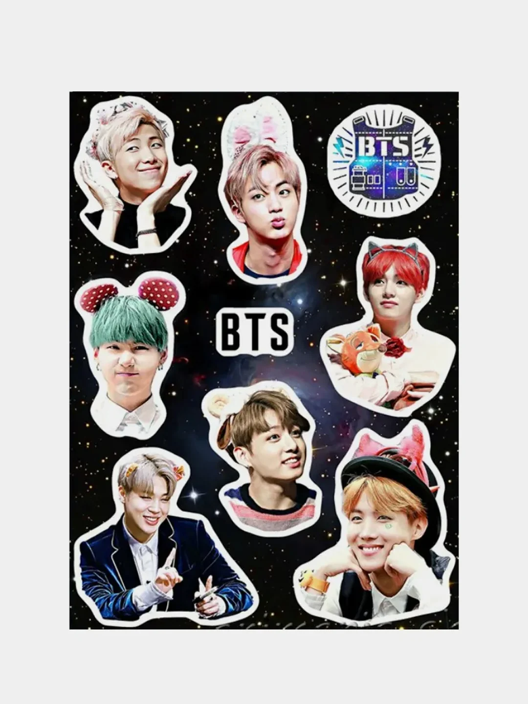 Хаки наклейки BTS K-pop стикеры