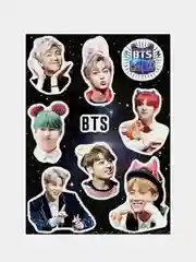 Хаки наклейки BTS K-pop стикеры