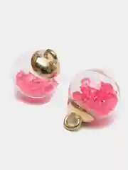 Фуксия стеклянный шарик со стразами, 2 штуки, D-16см (подвеска)