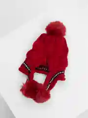Бордовый шапка женская подрастковая детская вязаная