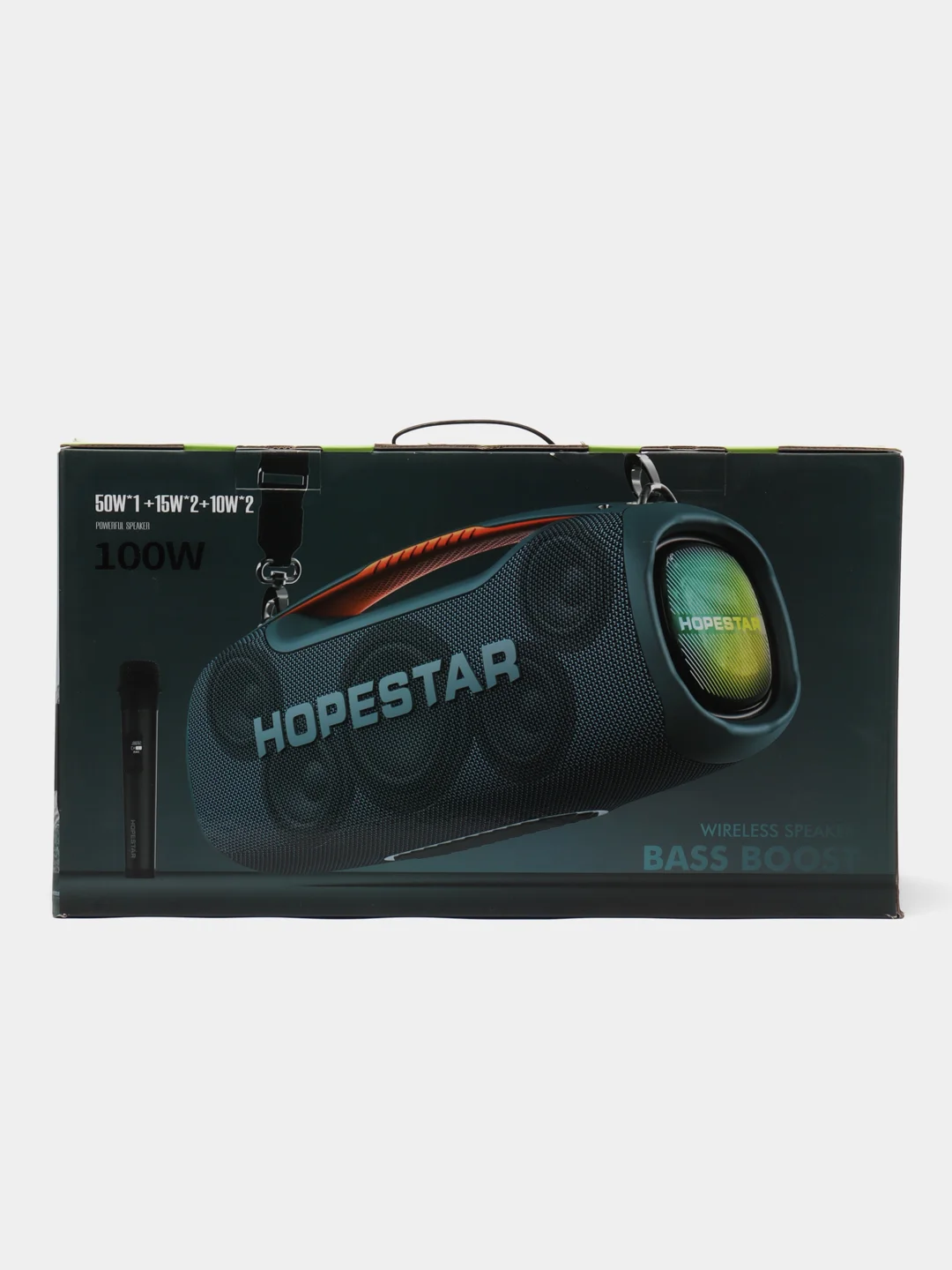 Синий колонка Bluetooth Hopestar A60 с 5 динамиками, мощностью 100W, с микрофоном