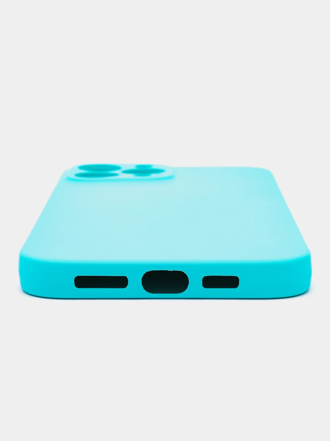 Бирюзовый силиконовый чехол Silicone Case с защитой камер для iPhone 13 Pro Max, 14 Pro Max