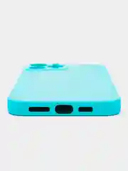 Бирюзовый силиконовый чехол Silicone Case с защитой камер для iPhone 13 Pro Max, 14 Pro Max