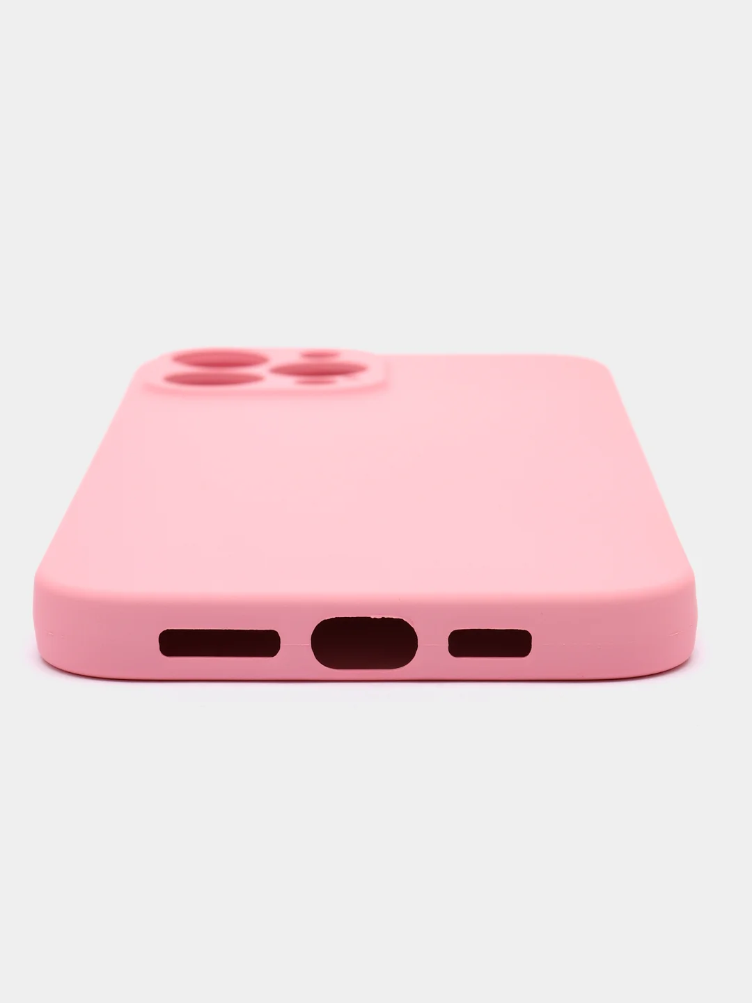Пудровый силиконовый чехол Silicone Case с защитой камер для iPhone 13 Pro Max, 14 Pro Max